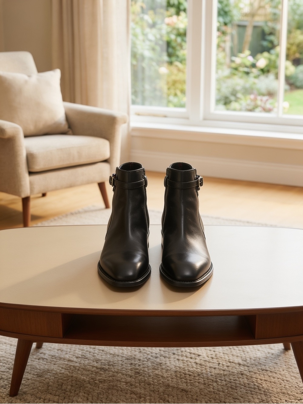 R.M. Williams Black Leather Chukka vintage 
Boots with Strap.